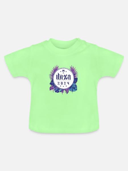 Ibiza 2024 - Baby Bio-T-Shirt mit Rundhals - Mintgrün