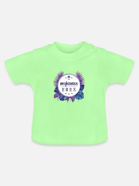 Mykonos 2025 - Baby Bio-T-Shirt mit Rundhals - Mintgrün