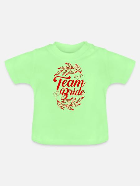 Team Bride - Baby Bio-T-Shirt mit Rundhals - Mintgrün