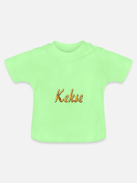 kekse - Baby Bio-T-Shirt mit Rundhals - Mintgrün
