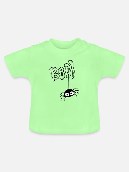 Boo die kleine Spinne - Baby Bio-T-Shirt mit Rundhals - Mintgrün