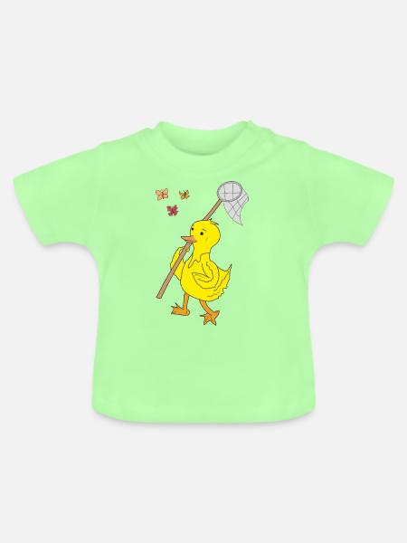 Entlein - Baby Bio-T-Shirt mit Rundhals - Mintgrün