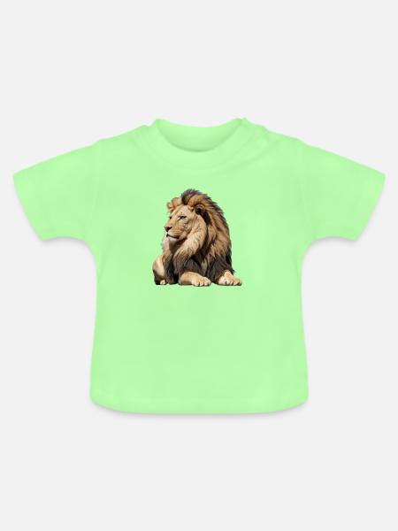 Majestic Mane Löwe - Baby Bio-T-Shirt mit Rundhals - Mintgrün