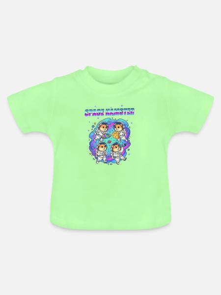 Space Hamster - Baby Bio-T-Shirt mit Rundhals - Mintgrün