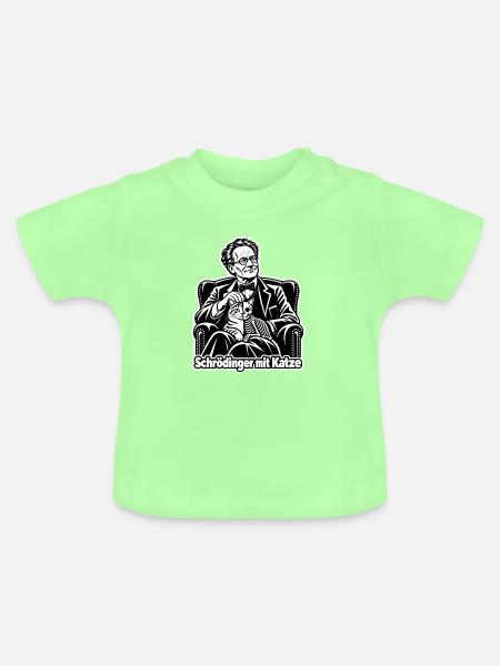 Schrödingers Katze - Baby Bio-T-Shirt mit Rundhals - Mintgrün