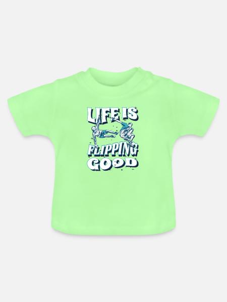 Parkour-Freestyle Freerunning Freerunner - Baby Bio-T-Shirt mit Rundhals - Mintgrün