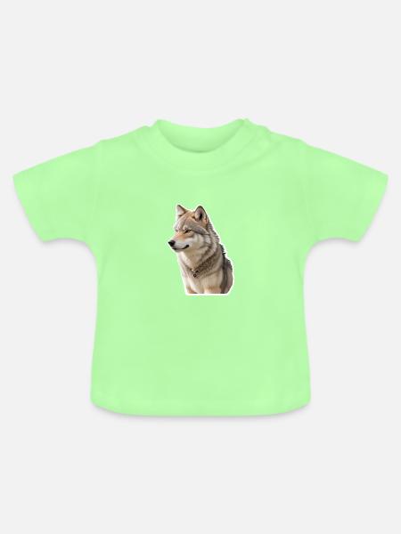 Wolf - Baby Bio-T-Shirt mit Rundhals - Mintgrün
