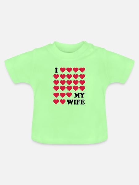 Ehefrau - Baby Bio-T-Shirt mit Rundhals - Mintgrün