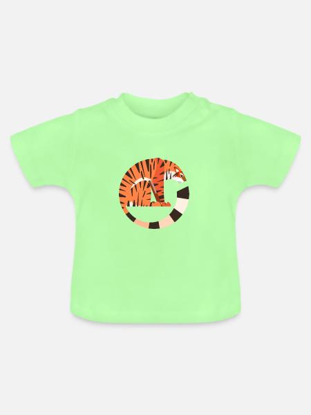 Tiger - Baby Bio-T-Shirt mit Rundhals - Mintgrün