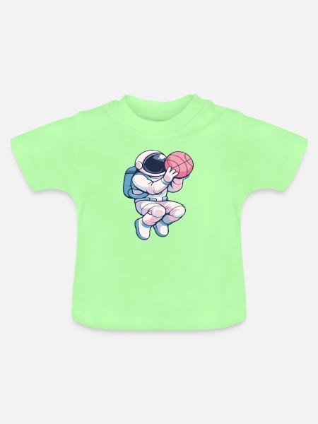 Astro Hoops: Lunar Dunk - Baby Bio-T-Shirt mit Rundhals - Mintgrün