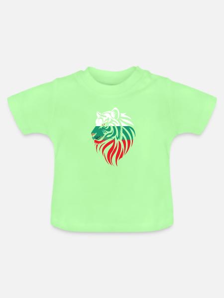 Bulgarien - Bulgarien - Tiger-Flaggen - Baby Bio-T-Shirt mit Rundhals - Mintgrün