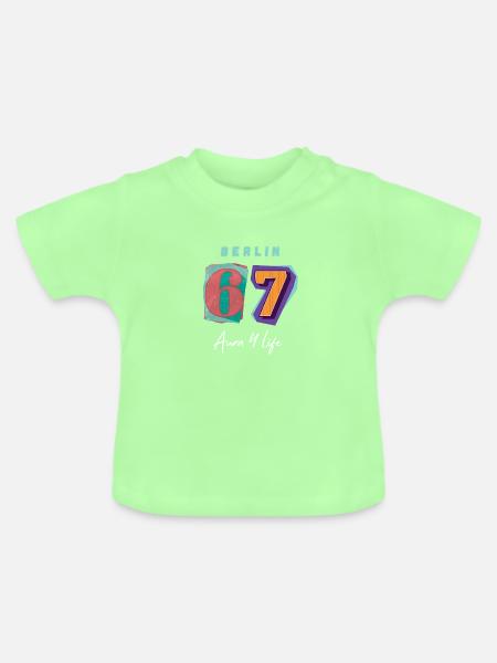Berlin_67_Aura_4_Life - Baby Bio-T-Shirt mit Rundhals - Mintgrün