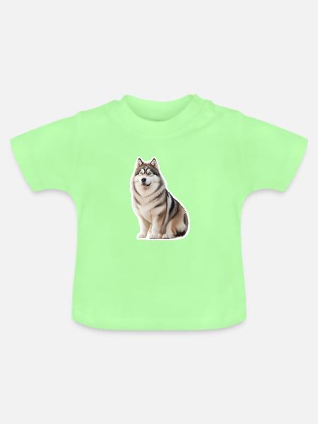 Malamut - Baby Bio-T-Shirt mit Rundhals - Mintgrün
