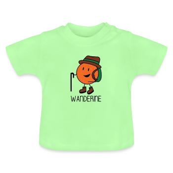 Wanderine - Wandern Mandarine Wanderer Wanderlust - Baby Bio-T-Shirt mit Rundhals - Mintgrün - Vorne