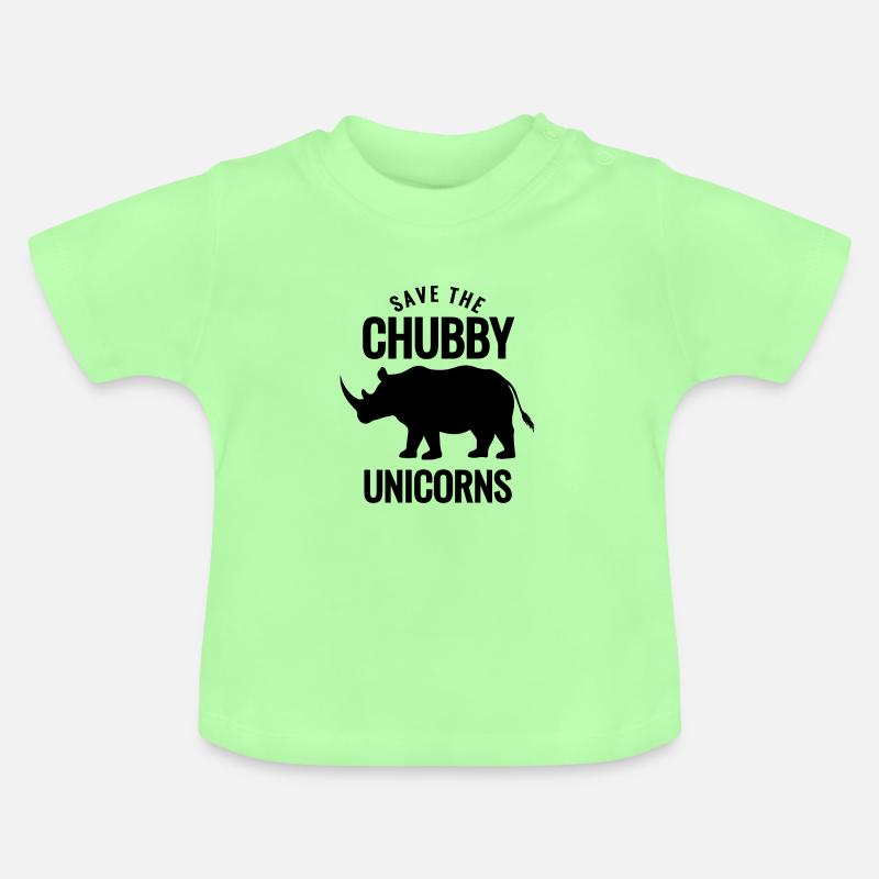 Save the Chubby Unicorns - T-shirt bio col rond Bébé - vert menthe