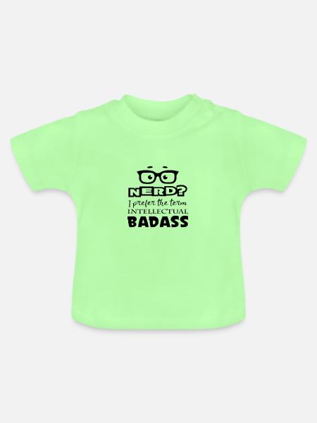 Nerd Badass - Baby Bio-T-Shirt mit Rundhals - Mintgrün
