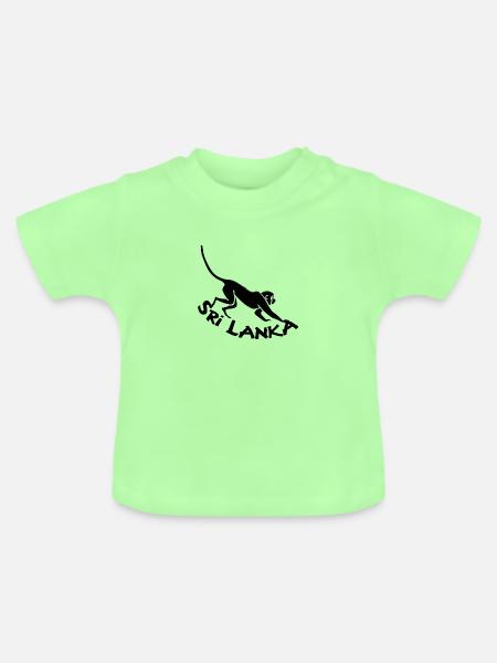 Sri Lanka - Baby Bio-T-Shirt mit Rundhals - Mintgrün