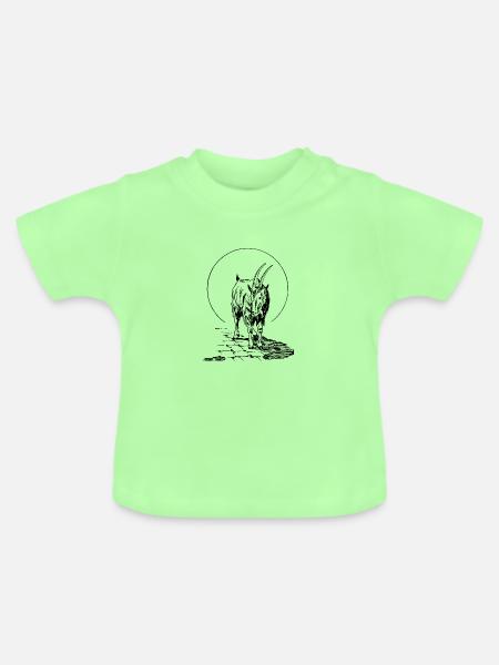 Ziege Ziegenbock - Baby Bio-T-Shirt mit Rundhals - Mintgrün