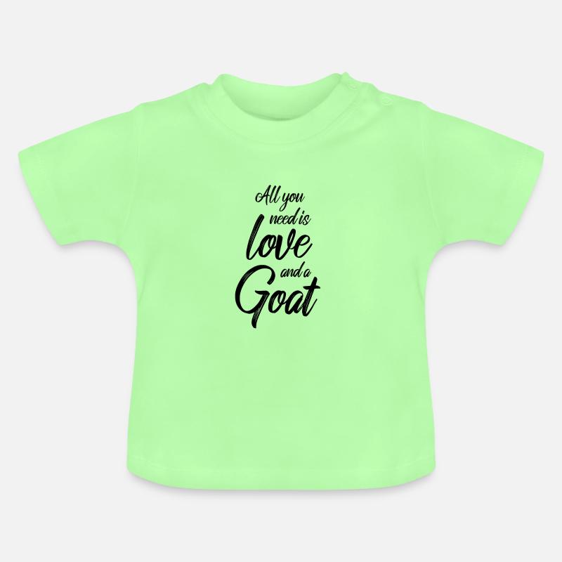 Chèvre - T-shirt bio col rond Bébé - vert menthe