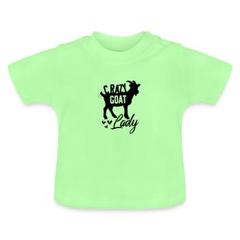 Goat goat - Baby Organic T-Shirt with Round Neck - mint green - Front