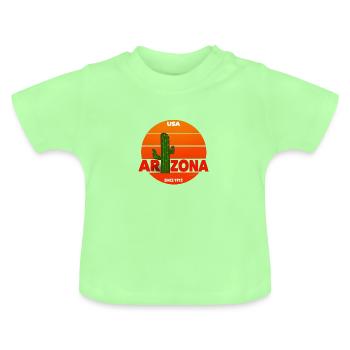 Arizona - Baby Organic T-Shirt with Round Neck - mint green - Front