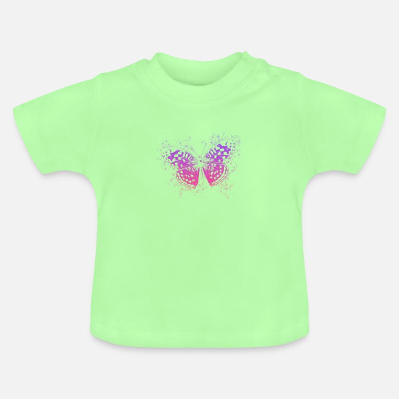 papillon - T-shirt bio col rond Bébé - vert menthe