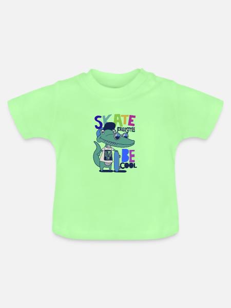 SKATE FREESTYLE BE COOL - Baby Bio-T-Shirt mit Rundhals - Mintgrün