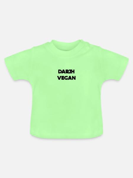 Vegan Designs - Darth Vegan - Baby Bio-T-Shirt mit Rundhals - Mintgrün