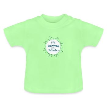 Seaside Adventure - Baby Organic T-Shirt with Round Neck - mint green - Front