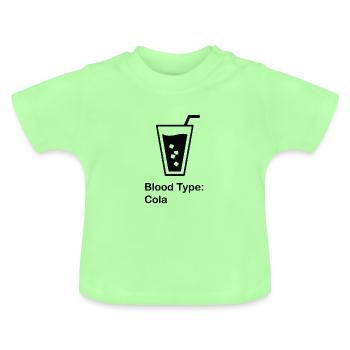 Blutgruppe; cola - Baby Bio-T-Shirt mit Rundhals - Mintgrün - Vorne