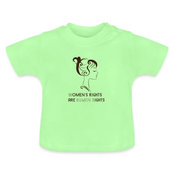 Les droits des femmes sont des droits humains - T-shirt bio col rond Bébé - vert menthe - Devant