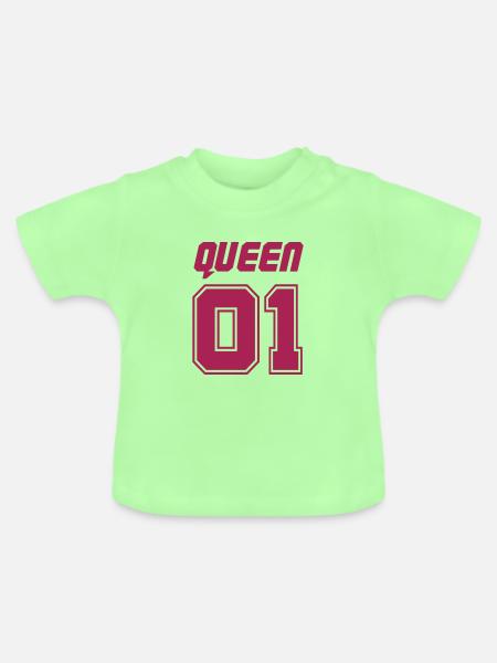 queen 01 - Baby Bio-T-Shirt mit Rundhals - Mintgrün