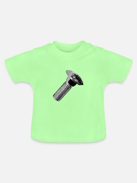 Schraube - Baby Bio-T-Shirt mit Rundhals - Mintgrün