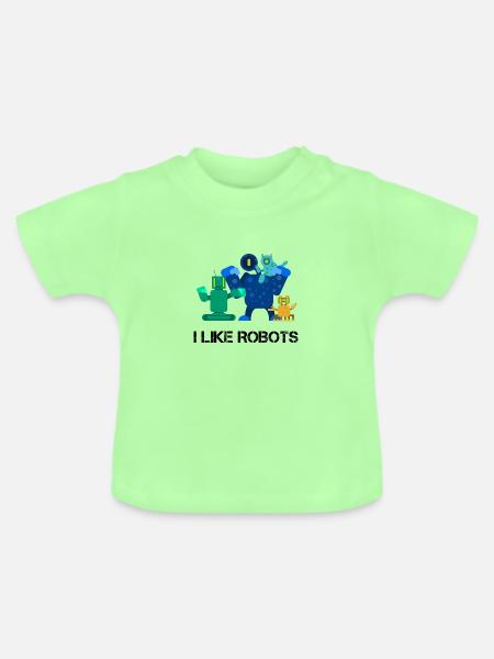 Robots - Baby Bio-T-Shirt mit Rundhals - Mintgrün