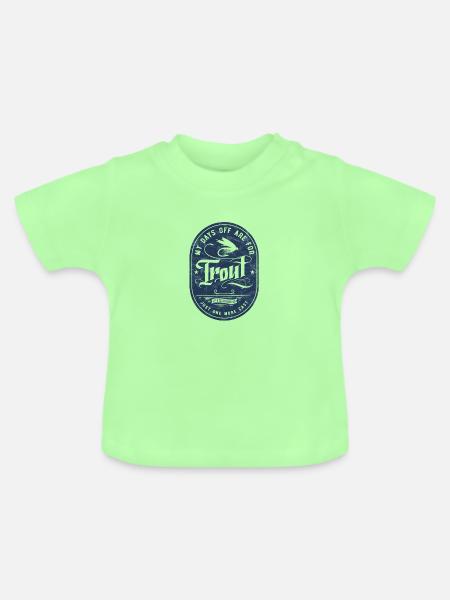 Fliegenfischer Flugangler Fliegenfischen Geschenk - Baby Bio-T-Shirt mit Rundhals - Mintgrün