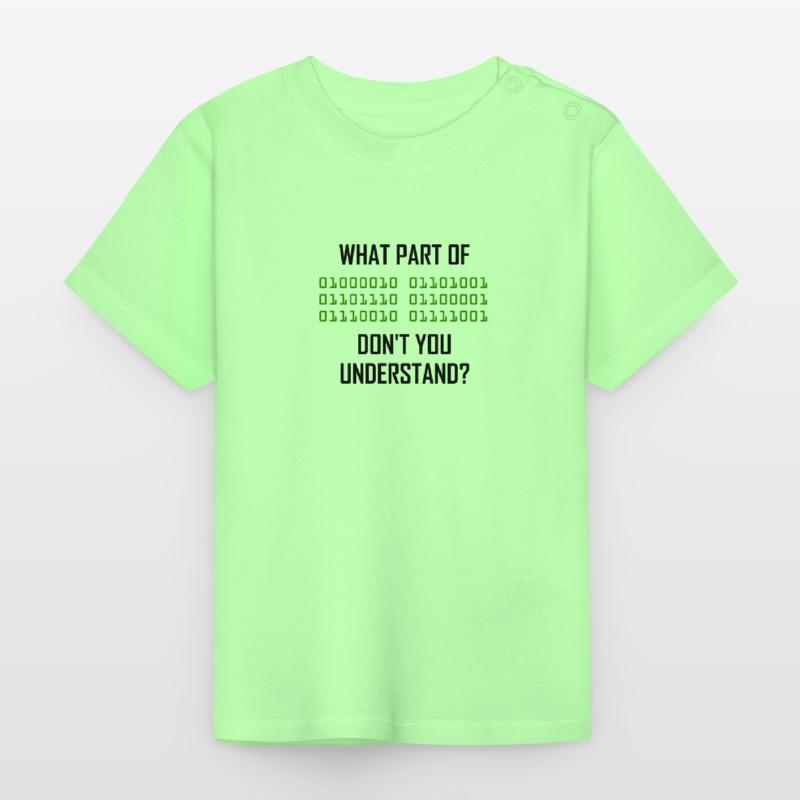 Binary system programmer computer science nerd Baby Organic T-Shirt with Round Neck