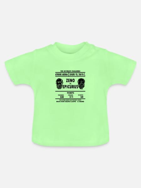 Zeno Vs. Epicurus Philosophie Philosophen Boxkampf - Baby Bio-T-Shirt mit Rundhals - Mintgrün