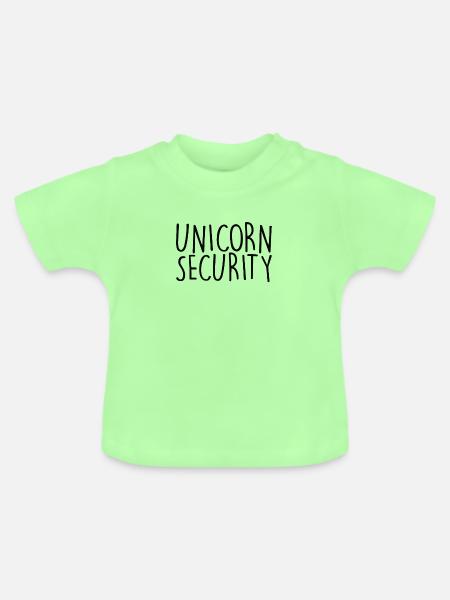 Einhorn Sicherheit - Baby Bio-T-Shirt mit Rundhals - Mintgrün