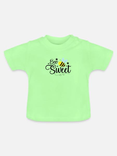 Biene - Baby Bio-T-Shirt mit Rundhals - Mintgrün