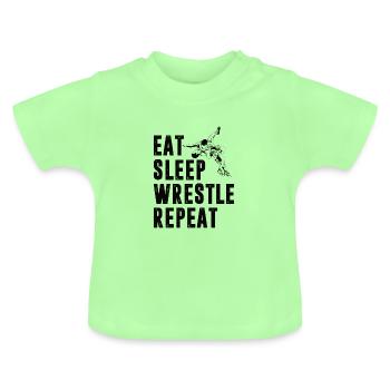Lutte Lutte Cadeau de lutteur lutteur - T-shirt bio col rond Bébé - vert menthe - Devant