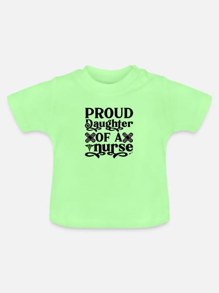 Schwester Einer Krankenschwester Krankenpflegerin - Baby Bio-T-Shirt mit Rundhals - Mintgrün