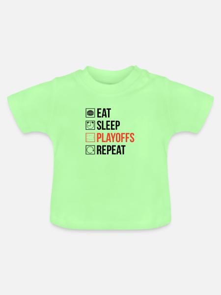Eishockeyspieler Playoffs - Baby Bio-T-Shirt mit Rundhals - Mintgrün