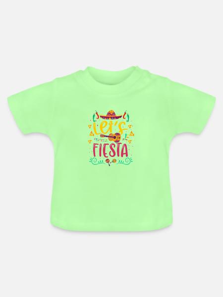 Lets Fiesta - Baby Bio-T-Shirt mit Rundhals - Mintgrün