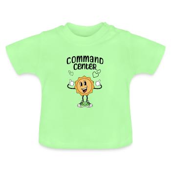 Centre de commande - T-shirt bio col rond Bébé - vert menthe - Devant
