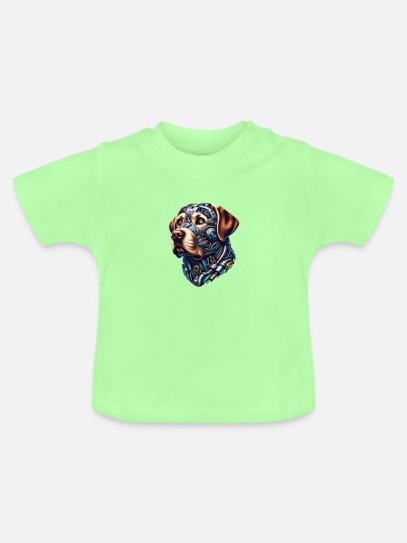 Labrador Retriever Android Design - Baby Bio-T-Shirt mit Rundhals - Mintgrün