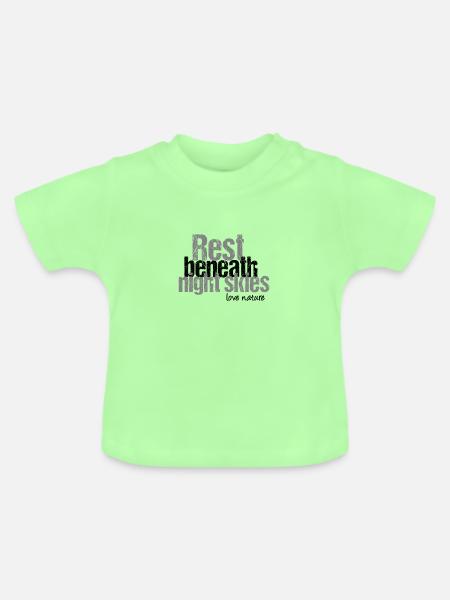 Ruhe unter dem Nachthimmel - Baby Bio-T-Shirt mit Rundhals - Mintgrün
