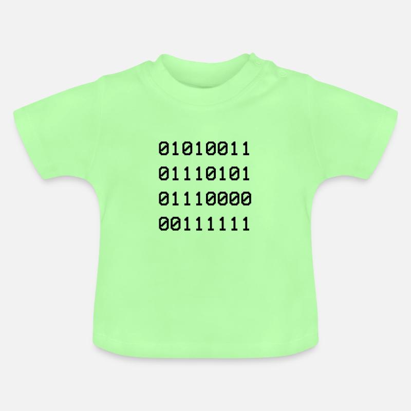 Sup Binary funny Shirt for Nerds - Baby Bio-T-Shirt mit Rundhals - Mintgrün