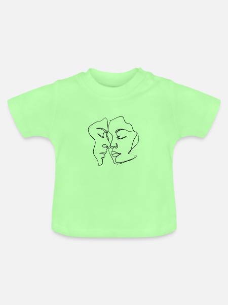 Zweisamkeit - Baby Bio-T-Shirt mit Rundhals - Mintgrün