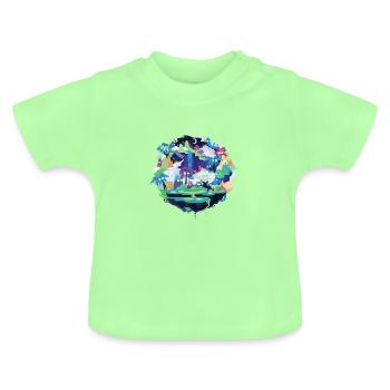 Amelie_1 - Baby Organic T-Shirt with Round Neck - mint green - Front