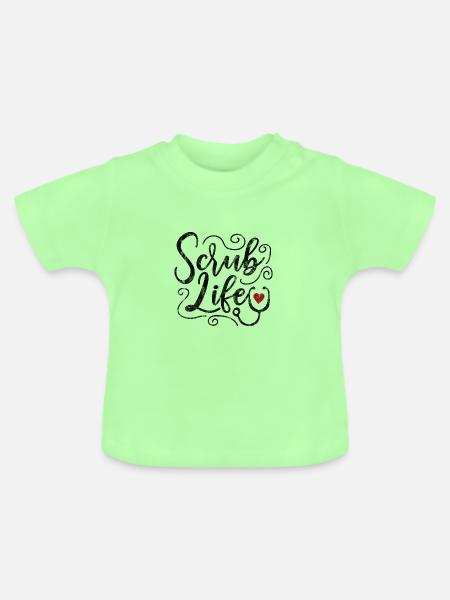 Scrub Life.png.png - Baby Bio-T-Shirt mit Rundhals - Mintgrün